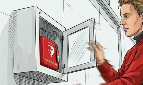 Service hjärtstartare - byt elektroder och batteri